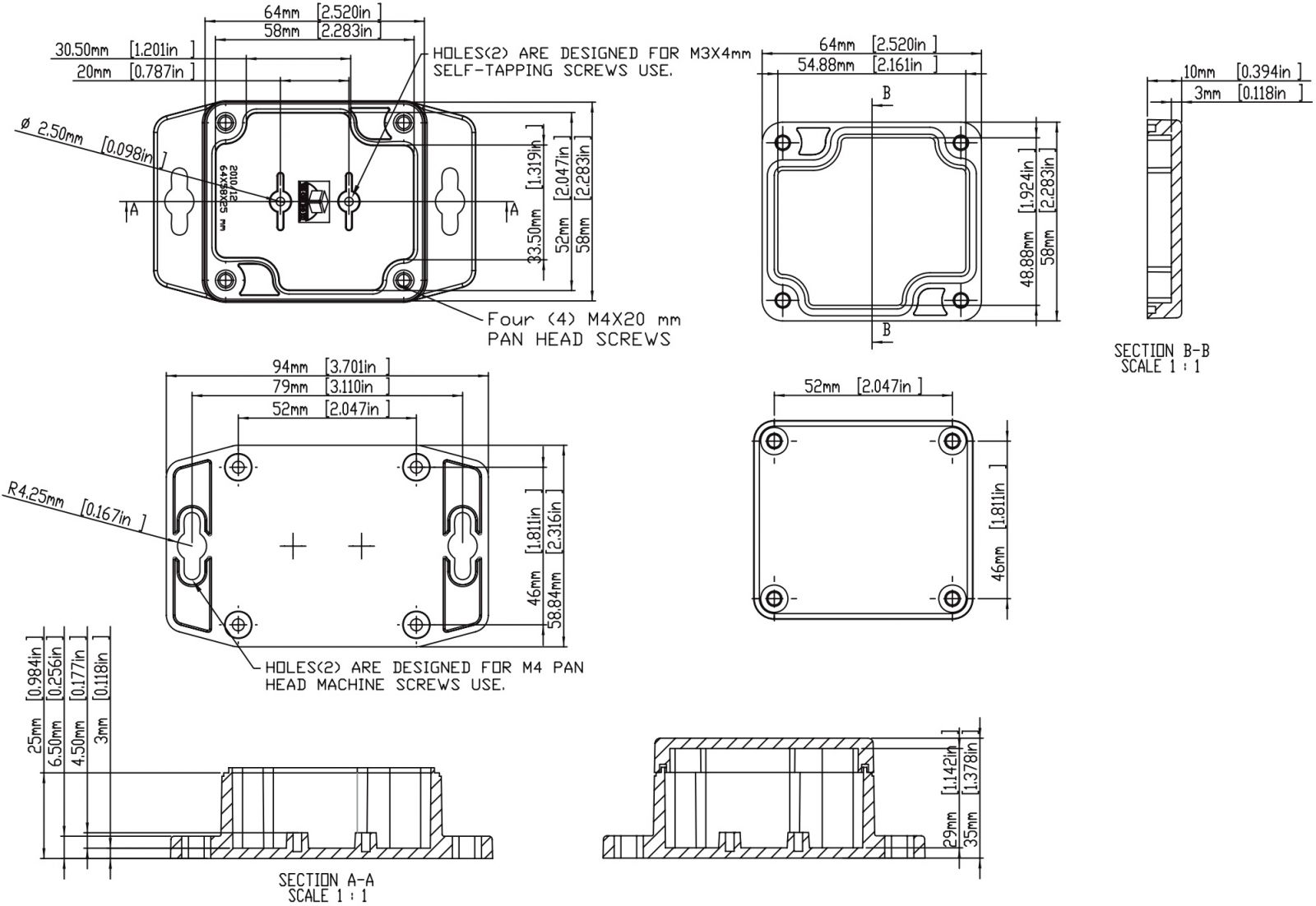 קופסאות זיווד מפלסטיק לאלקטרוניקה MULTICOMP G1XXMF G2XXMF G3XXMF S7